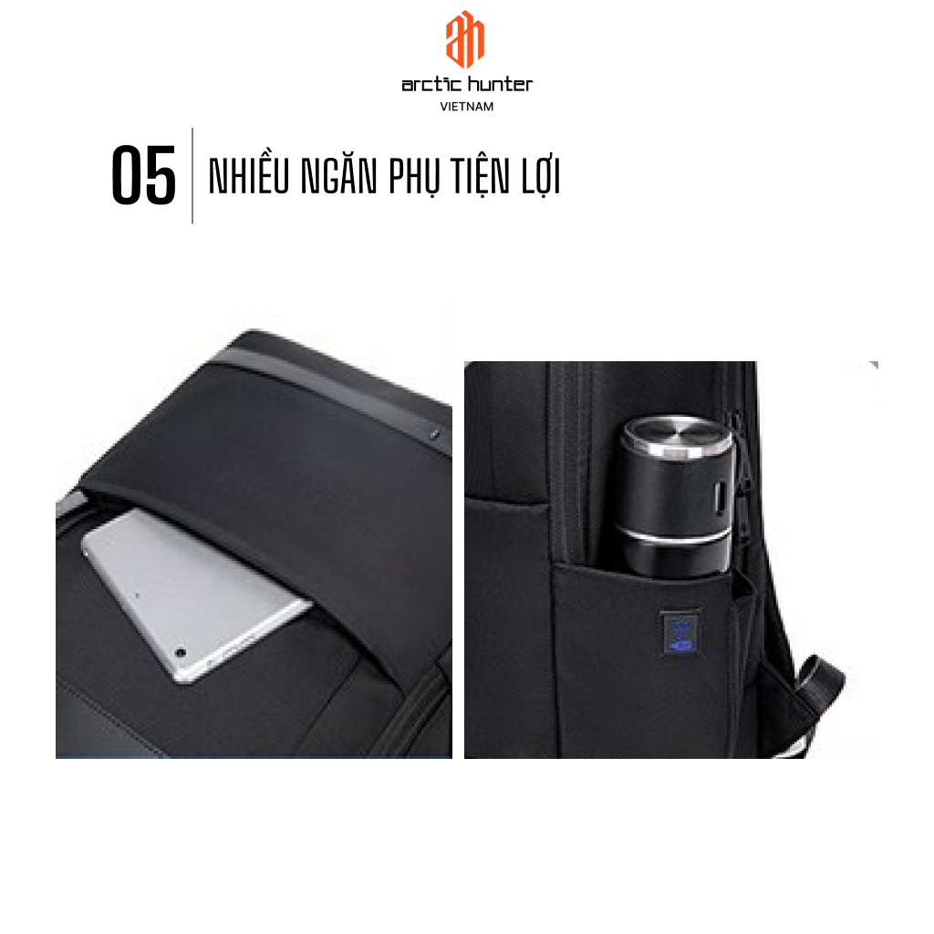 Balo laptop Arctic Hunter B00490 chống thấm nước 15.6 inch đa năng, tiện lợi