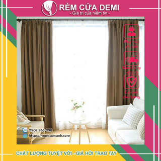 Rèm cửa sổ, rèm phòng NÂU CACAO- Chất liệu Bố cản sáng, chống nắng tốt. Ghi chú: nhận số đo theo yêu cầu.