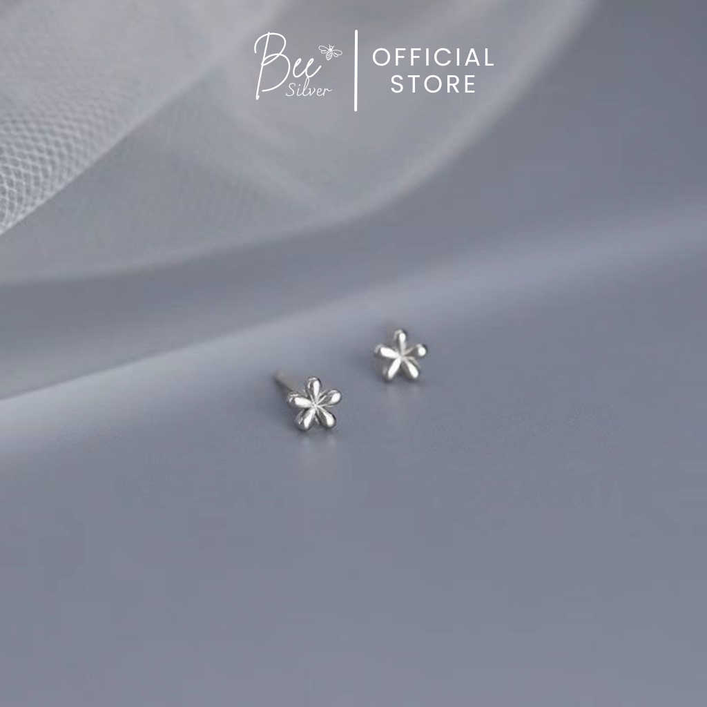 Khuyên tai nữ, hoa tai bạc Bee Silver hình hoa nhỏ nhắn xinh xắn đáng yêu