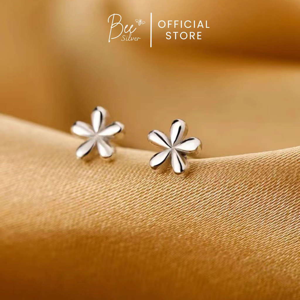 Khuyên tai nữ, hoa tai bạc Bee Silver hình hoa nhỏ nhắn xinh xắn đáng yêu