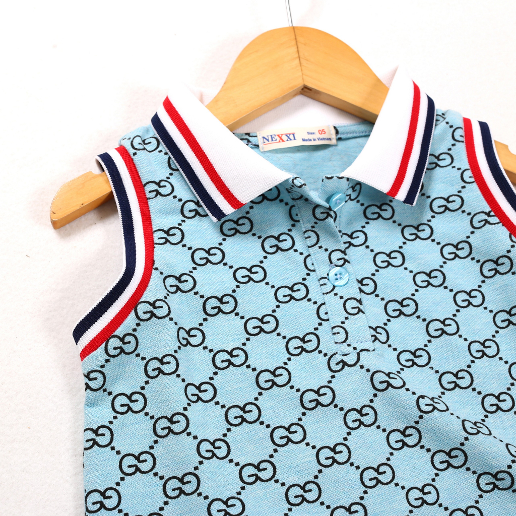 2306.8DAM THUN POLO SN HOA TIET GG