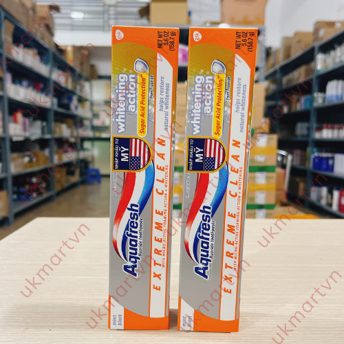 Kem Đánh Răng Aquafresh Phục Hồi Độ Sáng Tự Nhiên Extreme Clean Whitening