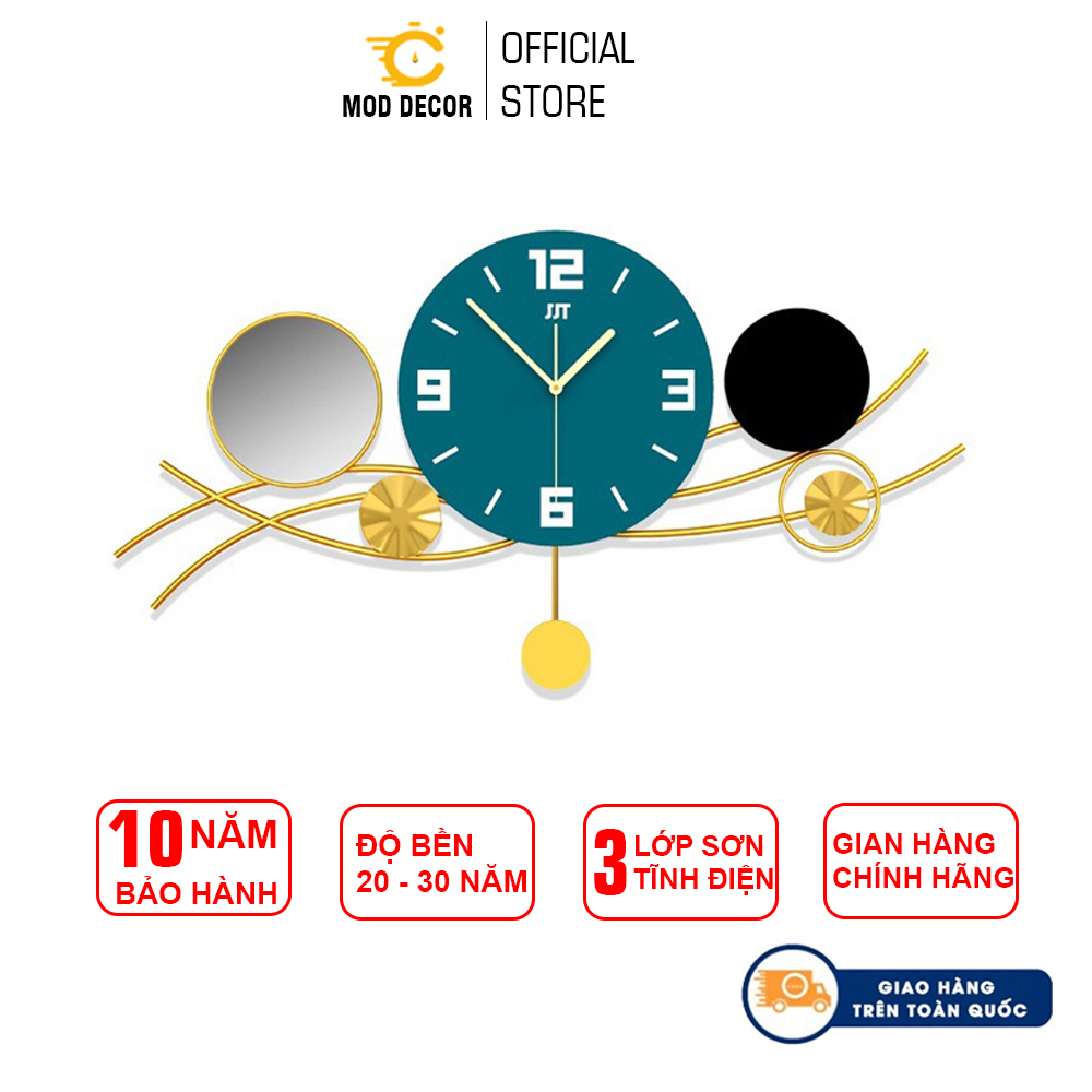 Đồng hồ treo tường trang trí công phượng, tráng gương MOD Decor, Lianzhang JJT mã 20170