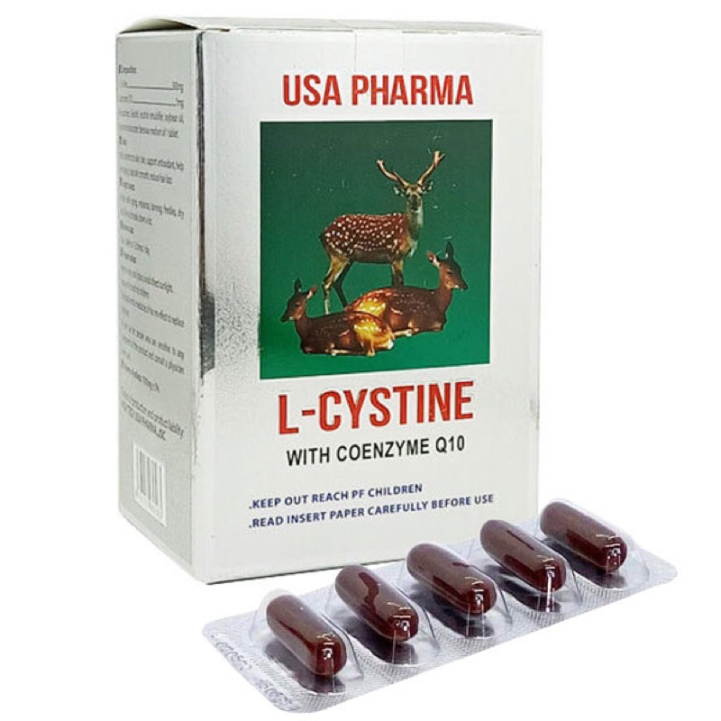 Combo dưỡng sáng da L cystine USA + Vitamin C DHC 30 ngày