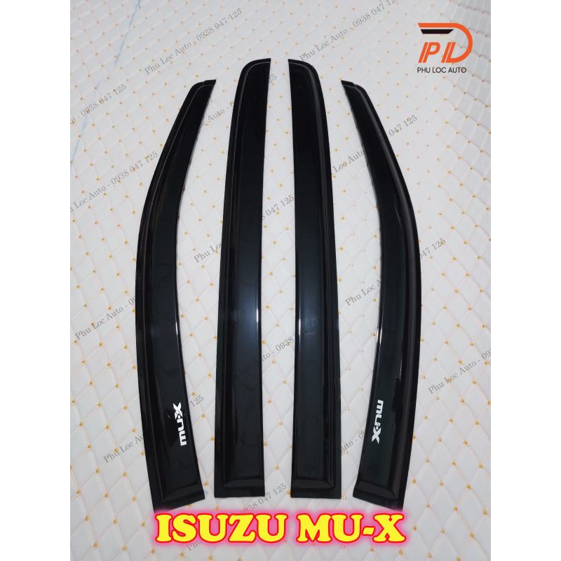 Bộ vè che mưa xe ô tô ISUZU MUX đời 2021 2022 2023 vè có sẵn keo dán chuẩn theo xe ( bộ 4 cái)