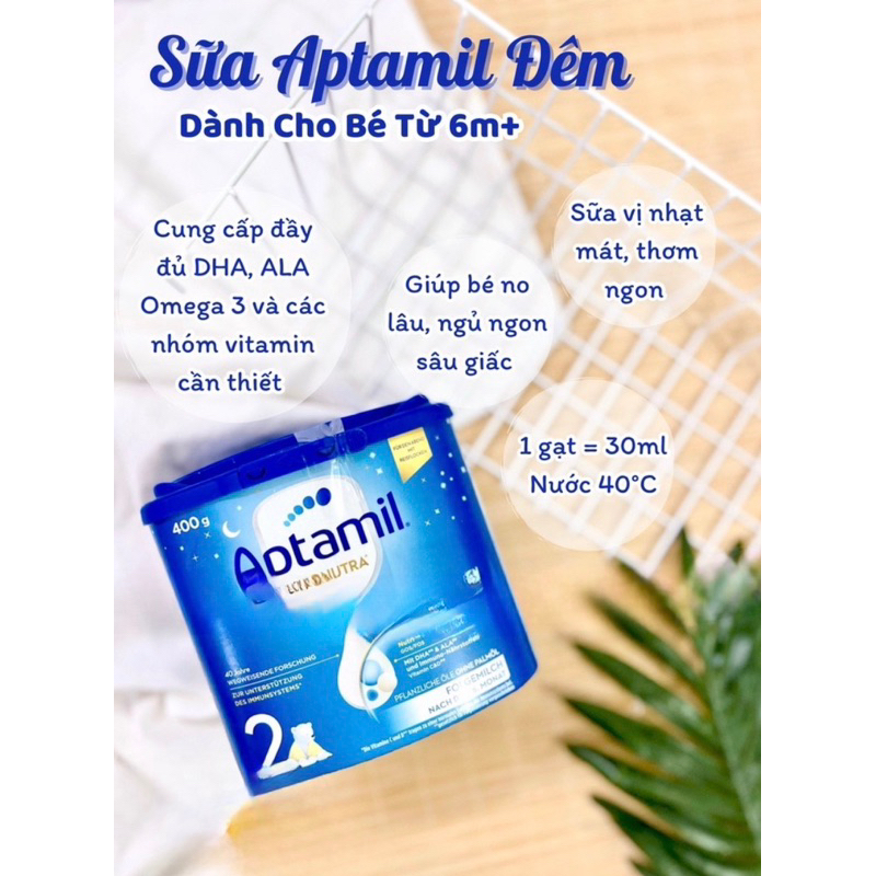 Sữa hộp Aptamil Prebiotics ban đêm 400gr
