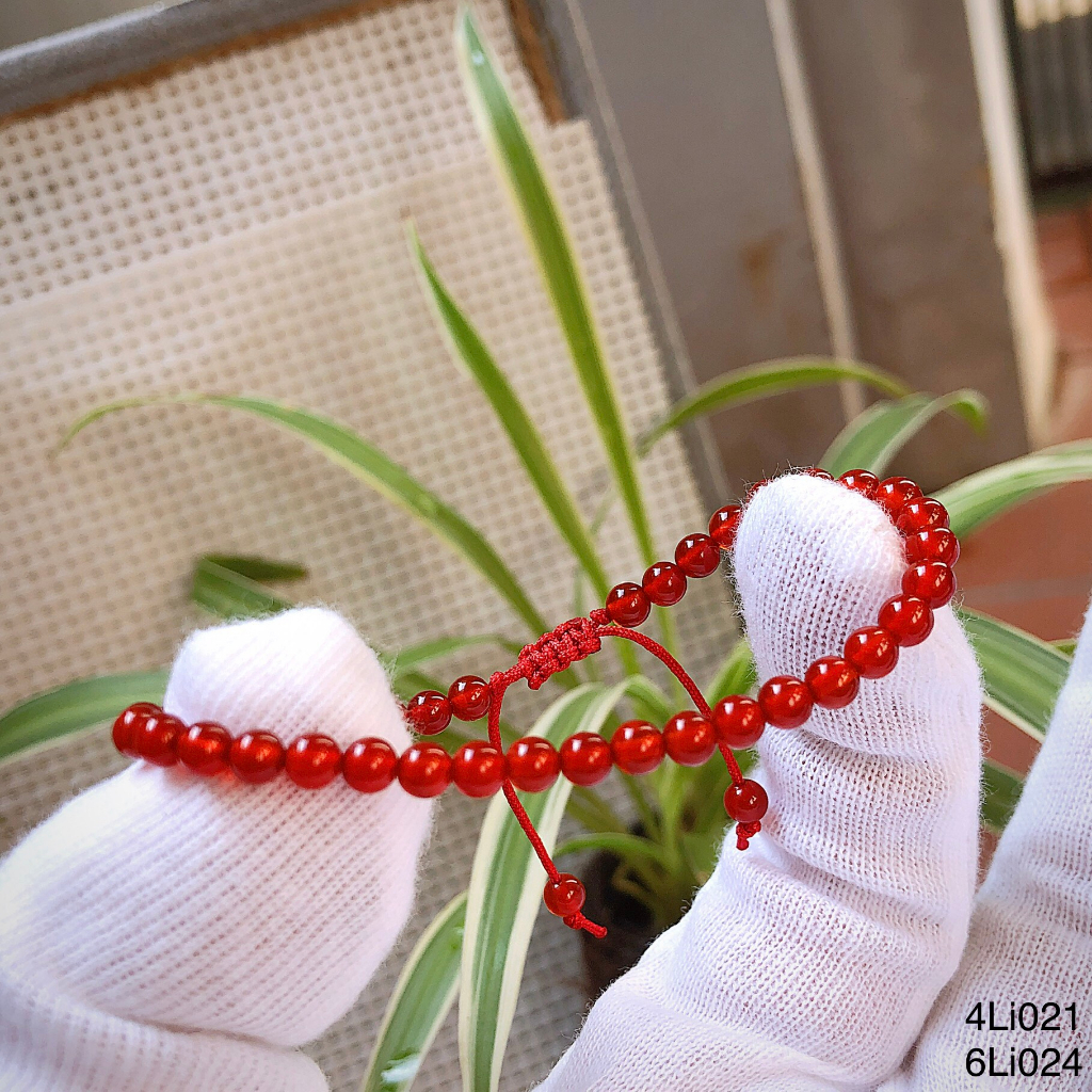 Vòng tay nữ đá mã não đỏ
