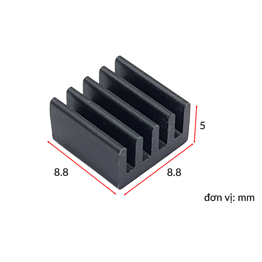 Nhôm tản nhiệt mini 8.8x8.8x5mm