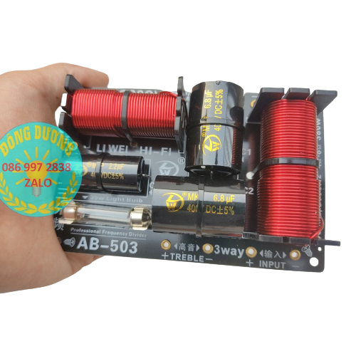 MẠCH PHÂN TẦN 3 ĐƯỜNG TIẾNG AB503  - MẠCH 1BASS -1TRUNG 1 TREBLE- GIÁ 2 MẠCH
