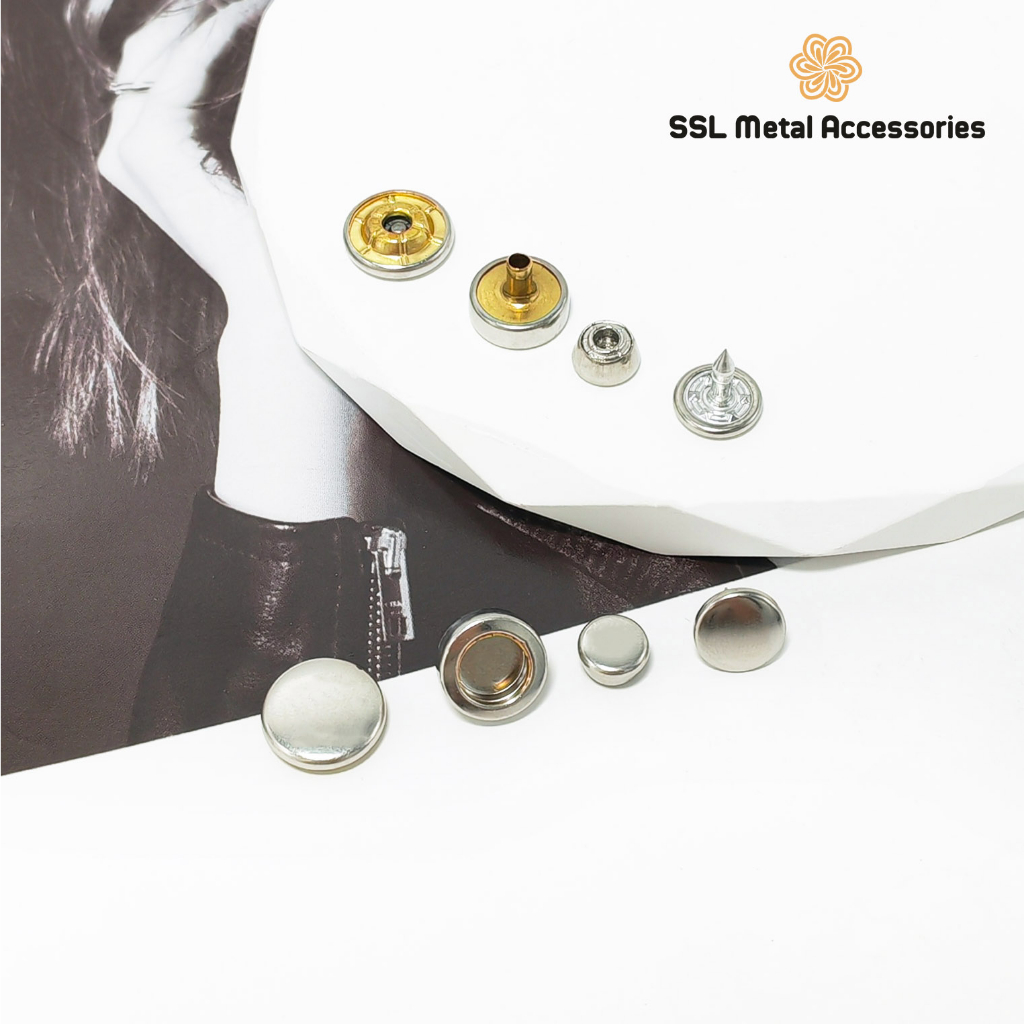 Set 5 bộ Nút bấm cao cấp dùng cho áo quần, mũ nón, túi xách thời trang - Alloy snap button CC-OK-16-BO 12mm (C1-3)