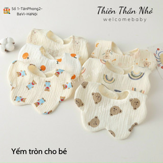Yếm tròn xô wooyi siêu mềm ,mịn cho bé từ sơ sinh đến 1 tuổi