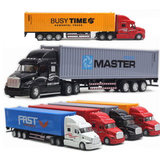  Mô hình xe đầu kéo container có đèn và âm thanh tỉ lệ 1:48 dài 32cm nhiều màu sắc 