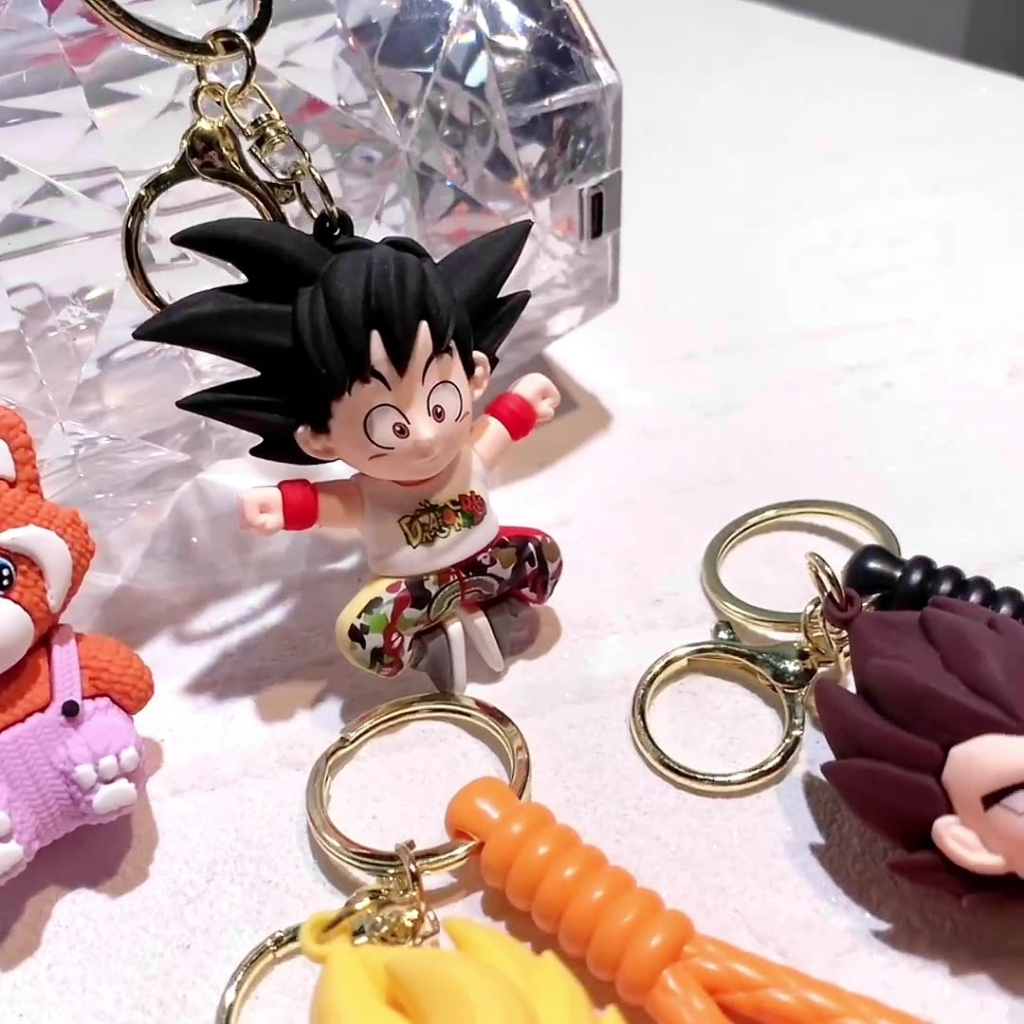 Móc khóa Anime nhân vật Bảy viên ngọc Rồng Son Goku siêu chi tiết tỉ mỉ, làm quà tặng đeo balo túi xách