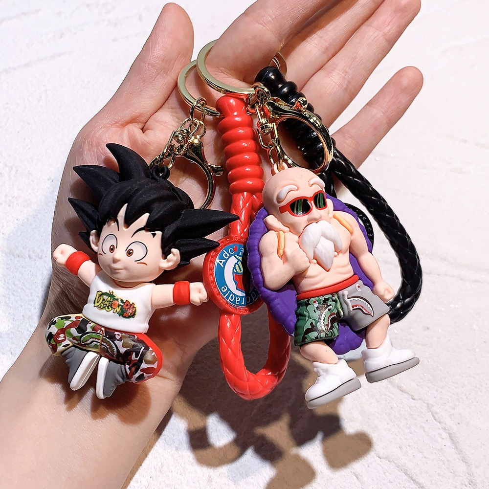 Móc khóa Anime nhân vật Bảy viên ngọc Rồng Son Goku siêu chi tiết tỉ mỉ, làm quà tặng đeo balo túi xách