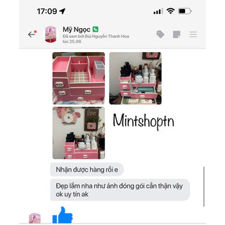 kệ đựng mĩ phẩm MAX PLUS hồng phấn mới