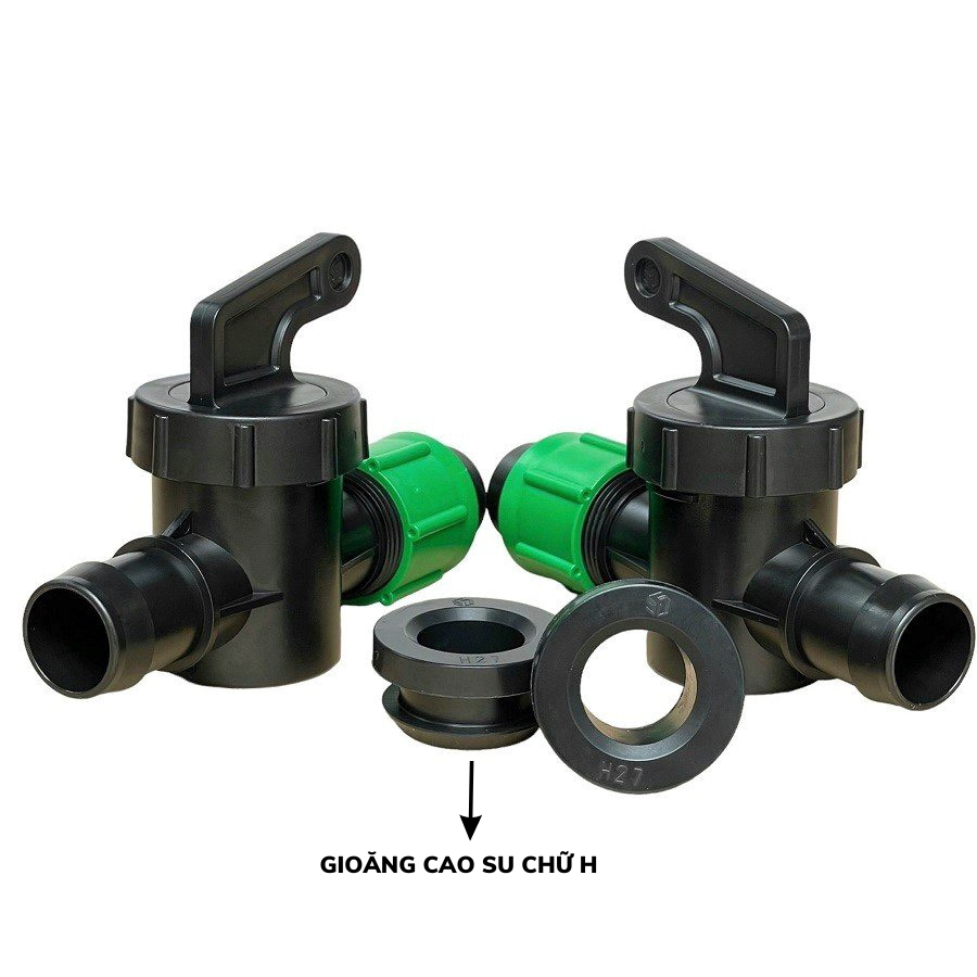 Van khóa khởi thủy ống dẹp 27 kèm gioăng cao su