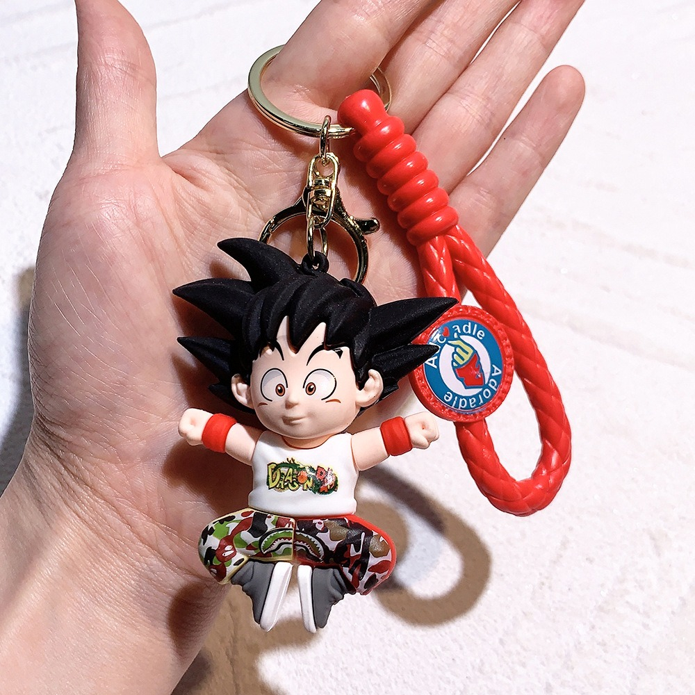 Móc khóa Anime nhân vật Bảy viên ngọc Rồng Son Goku siêu chi tiết tỉ mỉ, làm quà tặng đeo balo túi xách
