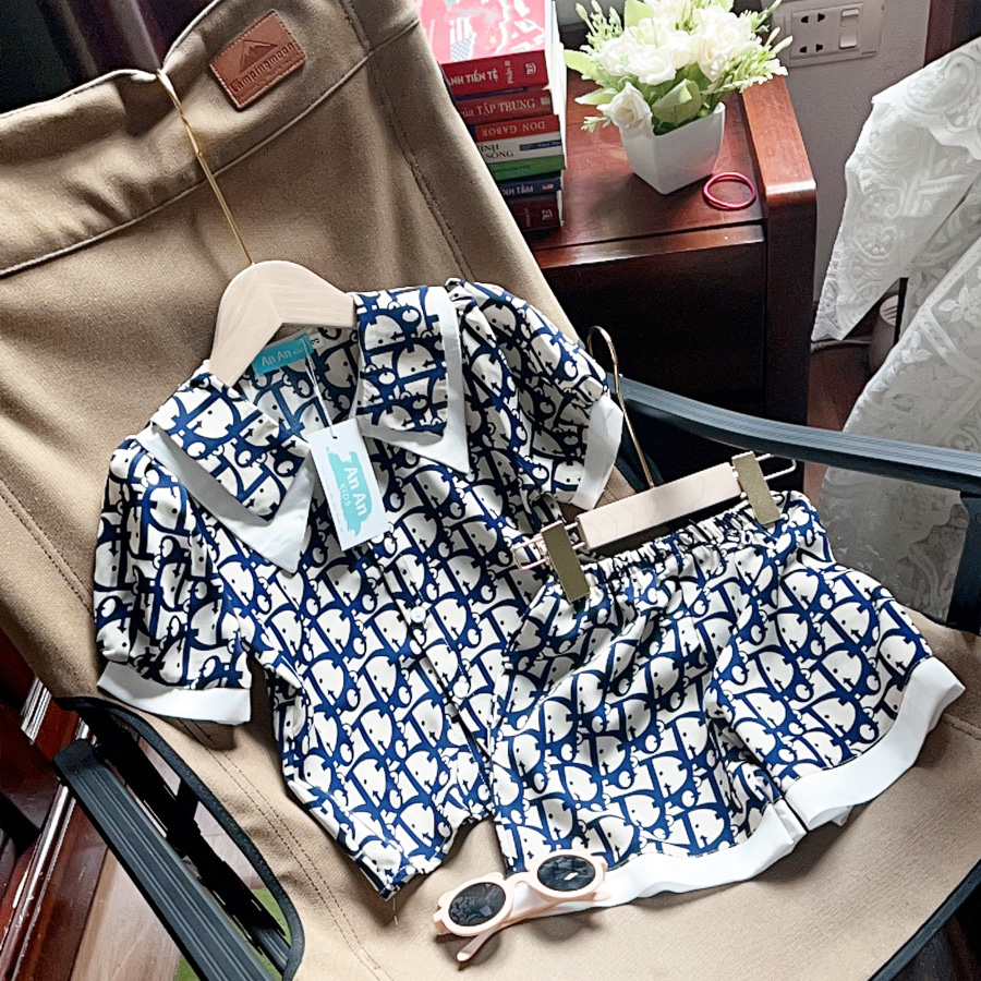 Bộ Pizama bé gái Lụa Mango Cao Cấp - Sét Mặc Nhà Cộc Tay Cho Bé Yêu