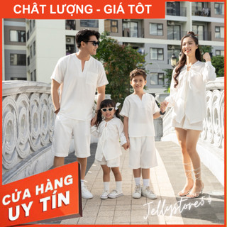 Set đồ bộ Gia Đình đũi tơ, áo mẹ - bé gái may cách điệu xinh xắn, kèm ảnh thật