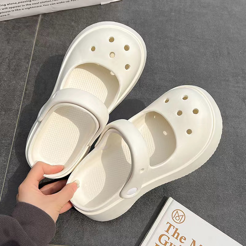 Dép sục nữ đế dày 3.5cm Mũi Tròn Đáng Yêu, nhiều hình tùy chọn dễ thương