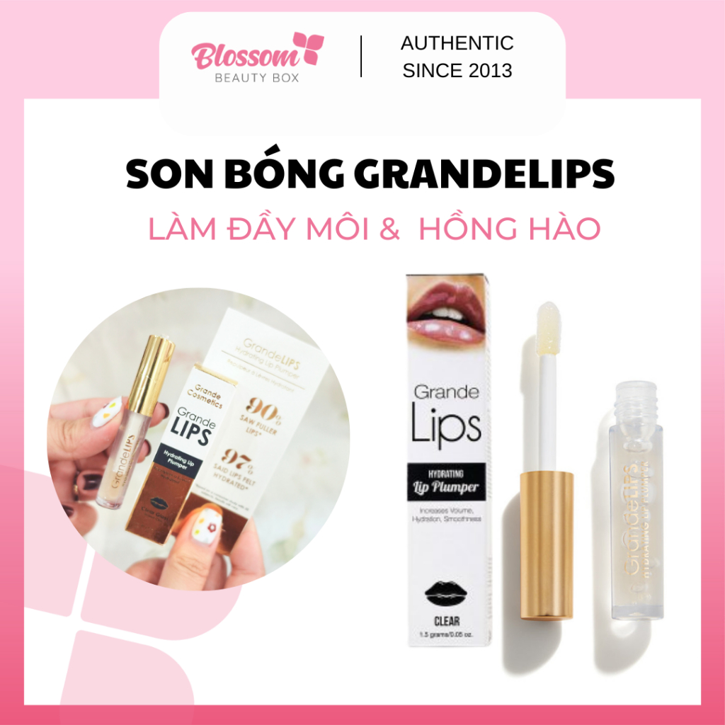 Minisize 1.1ML - Son bóng làm dày môi Grande Lips Hydrating Lip Plumper Clear Gloss