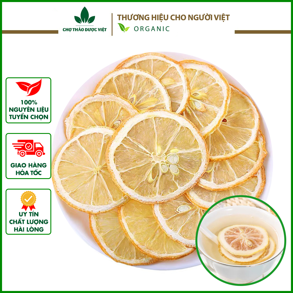 Chanh vàng thái lát sấy khô 1kg, trà chanh vàng, dưỡng da, bổ sung vitamin, tăng cường miễn dịch