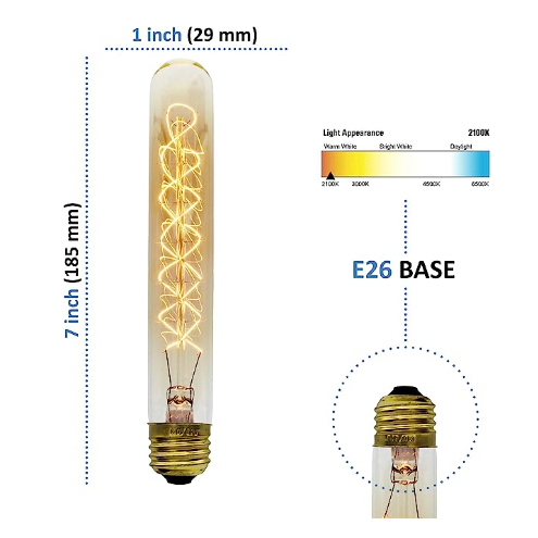 HCM-Bóng Edison Retro Vintage Dimmer T185 40w E27  trang trí