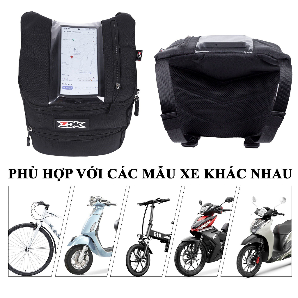 Túi treo cổ xe đạp xe máy ZDK 02 để điện thoại xem Google Map, đựng đồ Cao Cấp