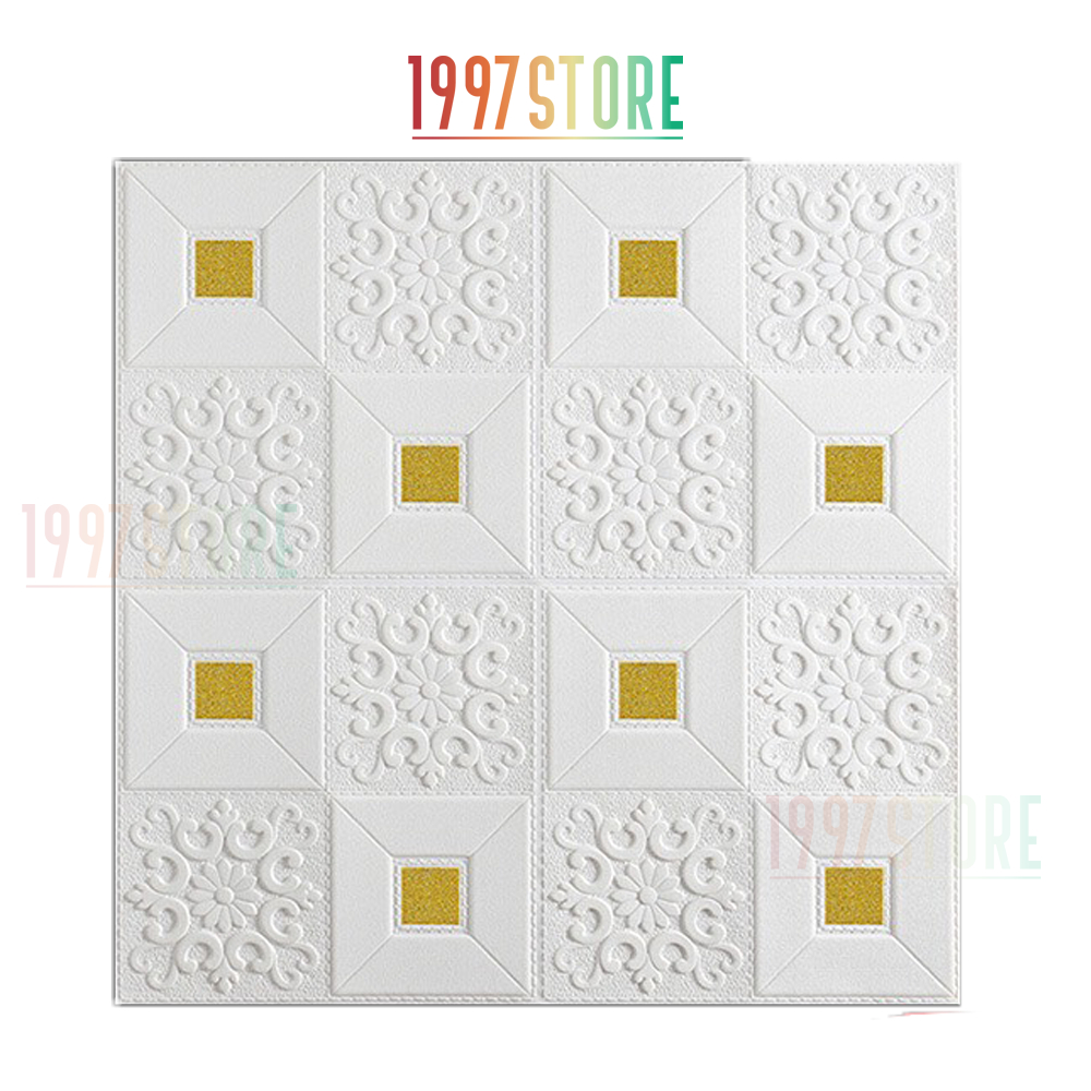 Tấm xốp dán tường 3D có hoa văn đẹp.kích thước 70x70cm - dày 5mm Dùng dán tường và trần nhà tiện lợi
