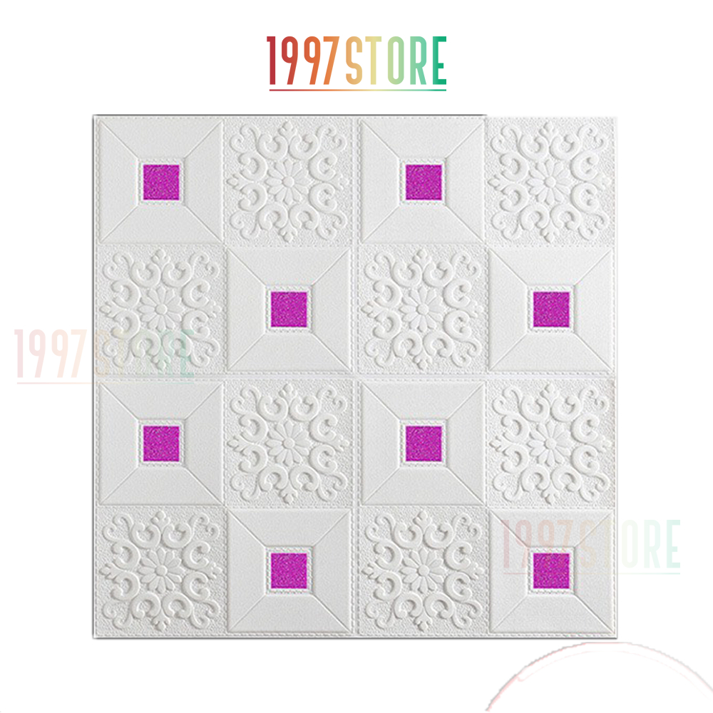 Tấm xốp dán tường 3D có hoa văn đẹp.kích thước 70x70cm - dày 5mm Dùng dán tường và trần nhà tiện lợi