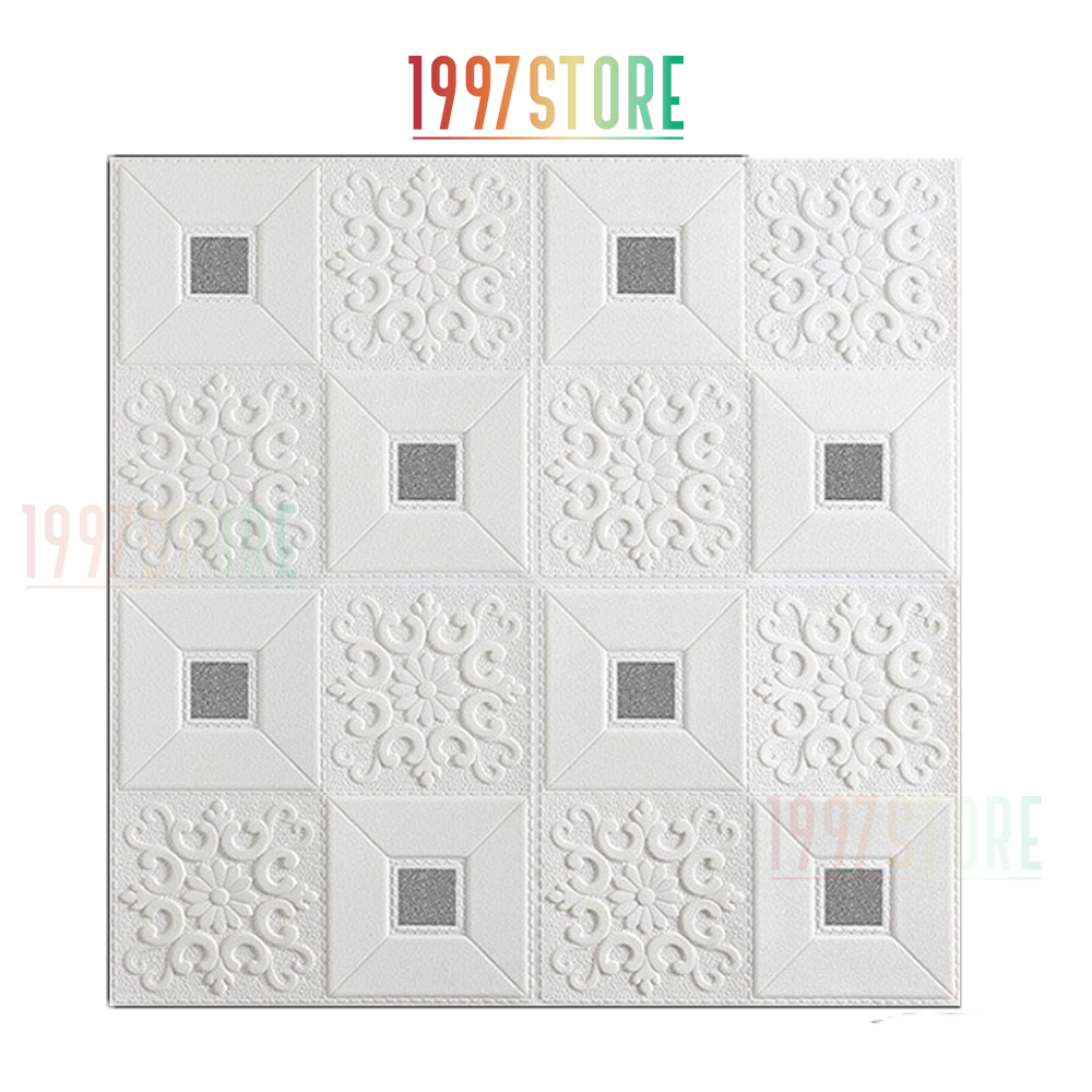Tấm xốp dán tường 3D có hoa văn đẹp.kích thước 70x70cm - dày 5mm Dùng dán tường và trần nhà tiện lợi