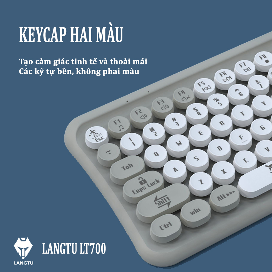 Bàn Phím Gaming LANGTU LT700 Không Dây Layout 85 Phím Chơi Game Văn Phòng D01