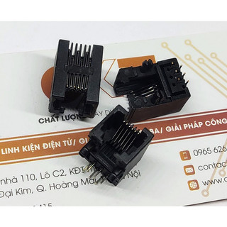Cổng rj11 95001 6p6c chân cong màu đen