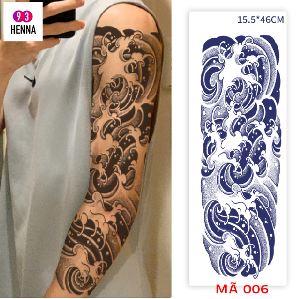 Hình xăm full tay nhật cổ 15 ngày