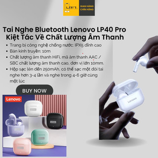  Tai nghe bluetooth Lenovo LP40 Pro,tai nghe không dây  hàng chính hãng ,âm thanh siêu trung thực 