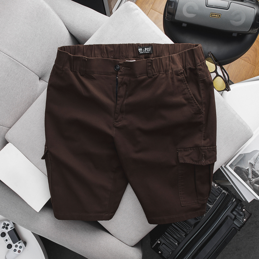 BIGSIZE - Quần short kaki nam BB - Boiz túi hộp form bigsize 70kg - 110kg