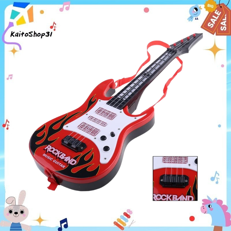Đồ Chơi Nhạc Cụ Mini 4 Dây,Ghi Ta Điện Giáo Dục Trẻ Em, Đồ Chơi Cho Trẻ Em Guitar