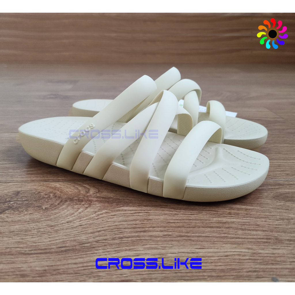Dép lê nữ Cross Splash Stripe, dép nữ nhiều màu thời trang, thoáng chân, êm nhẹ.
