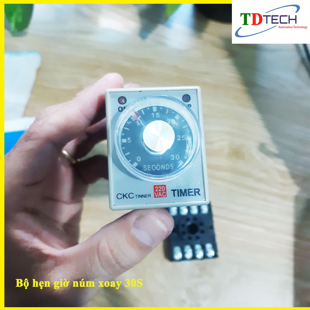 Bộ định thời timer AH3-3, Relay thời gian 60 giây, 30 phút , bao gồm đế