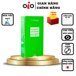 Bao cao su Sagami Green bcs gân gai hộp 10 chiếc OiO VN