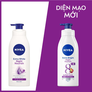 Sữa dưỡng thể Nivea Night White chai 350ml