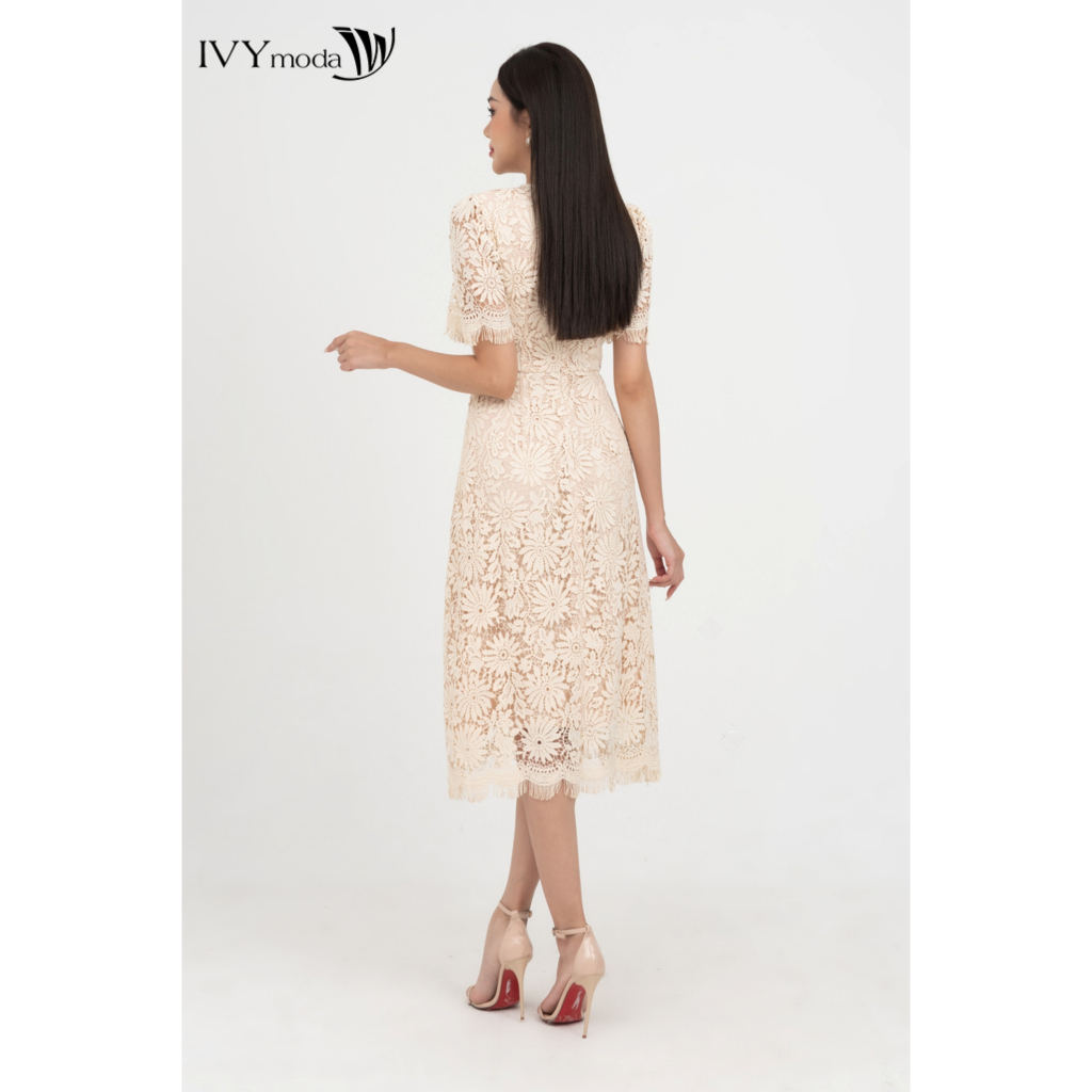 Daisy Dress - Đầm kết hoa nhẹ nhàng nữ IVY moda MS 48M8375