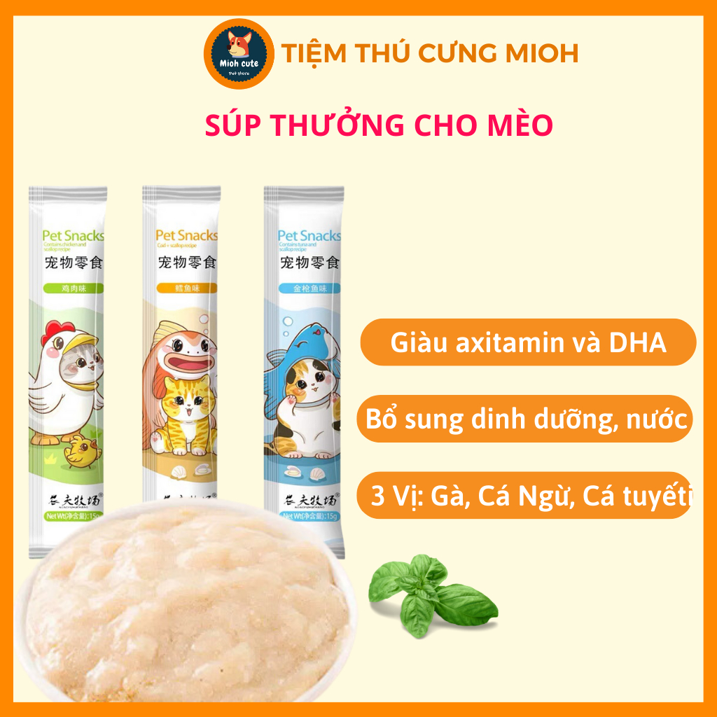 Súp thưởng cho mèo Petsnack 15gr - Soup thưởng mèo