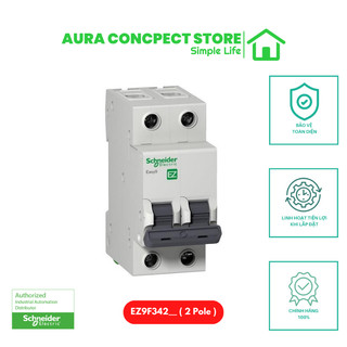 Cầu dao mcb / aptomat tự động easy9 1p 2p - schneider electric