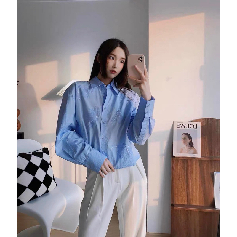 Áo sơmi zara đính hạt