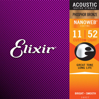 Dây đàn Guitar Acoustic Elixir Phosphor Bronze Nanoweb 11|52 (16027)