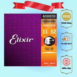 Dây đàn Guitar Acoustic Elixir Phosphor Bronze Nanoweb 11|52