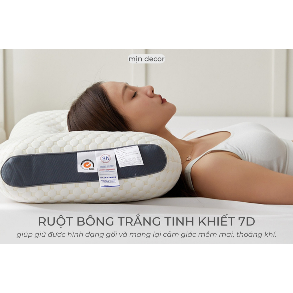 Gối công thái học Massage Therapy 1.0 kích thước 40x74cm Mịn Decor