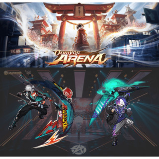 Standee giải đấu opl onmyoji arena - tượng mica skin thức thần giải đấu opl