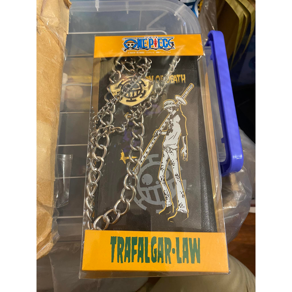 Ví dài One Piece màu đen Luffy có dây xích trang trí với quần Ví gập đôi 3 combination chains wallet